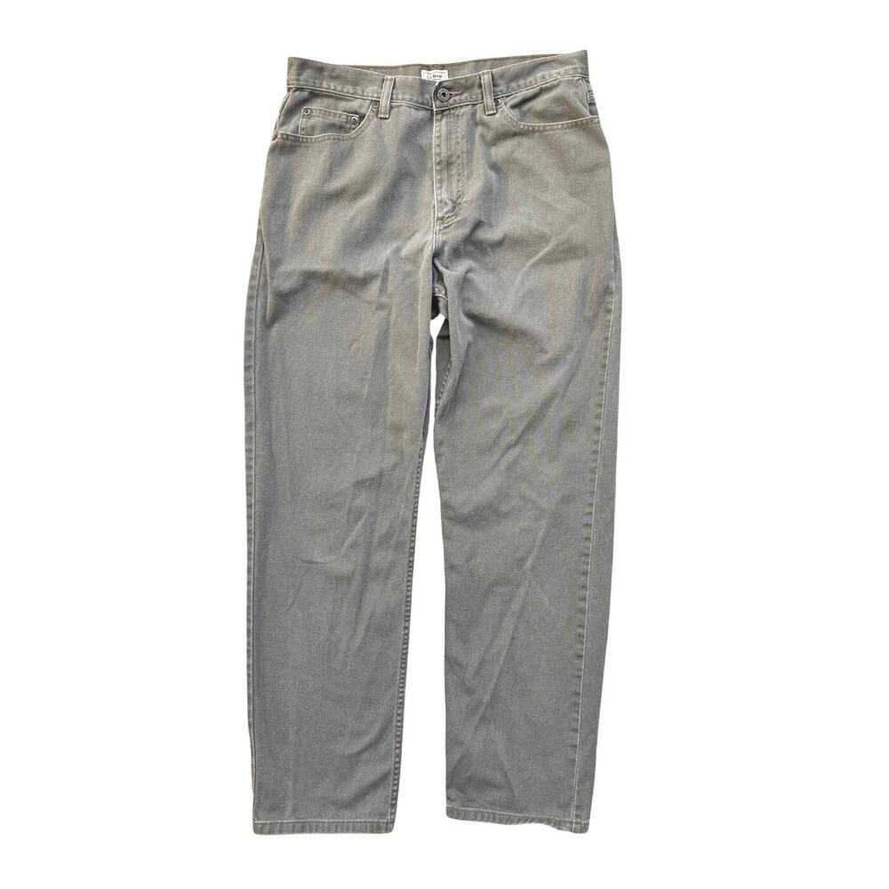 Vintage LL Bean Women's Size 32 Straight Leg Jeans Gray Cotton Denim